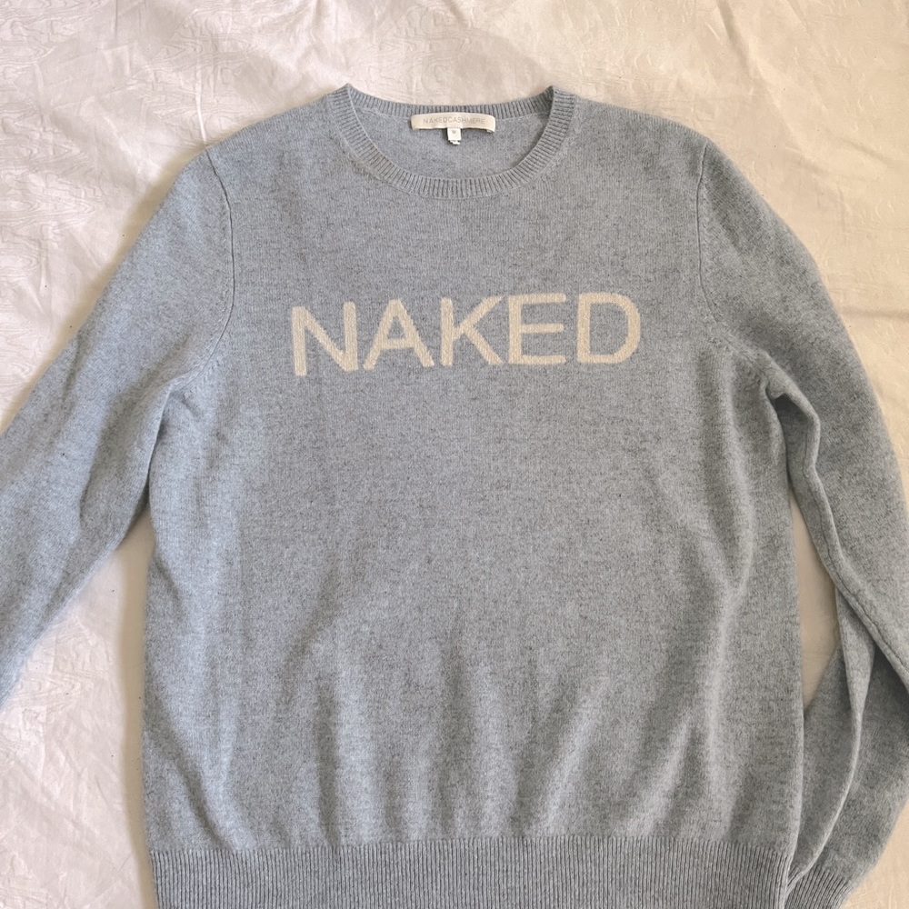 NAKED CASHMERE | “naked” blue graphic cashmere sweater